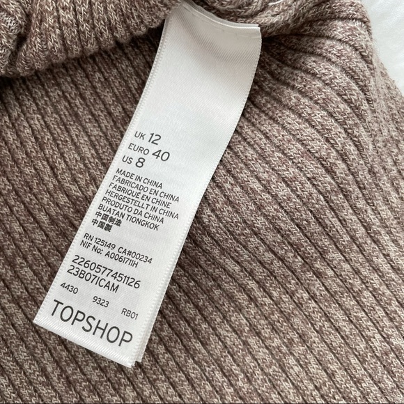 TOPSHOP Split Hem Ribbed Tunic - Picture 6 of 8